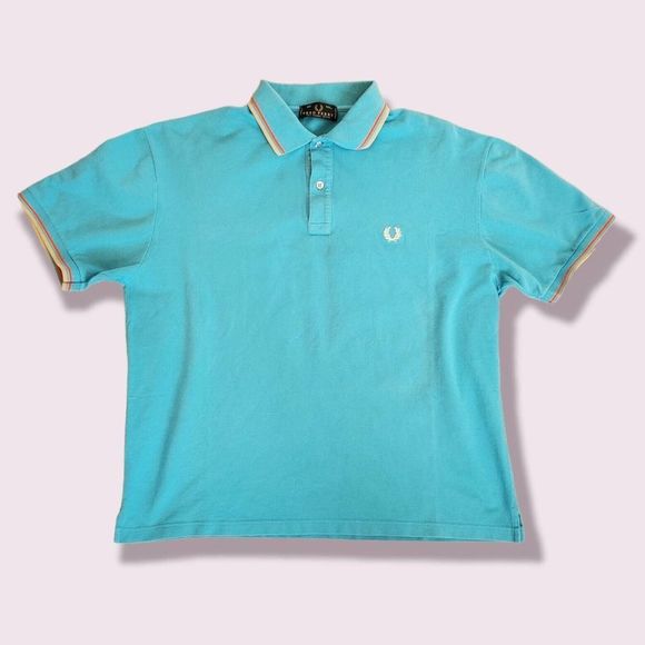 Fred Perry Other - Fred Perry Polo Shirt Men Large Blue Short Sleeve Cotton Casual Golf Rugby | EUC